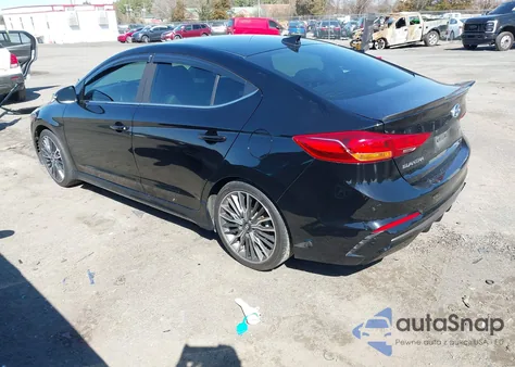 2018 Hyundai Elantra Sport z USA, uszkodzony, nr VIN KMHD04LB1JU483428